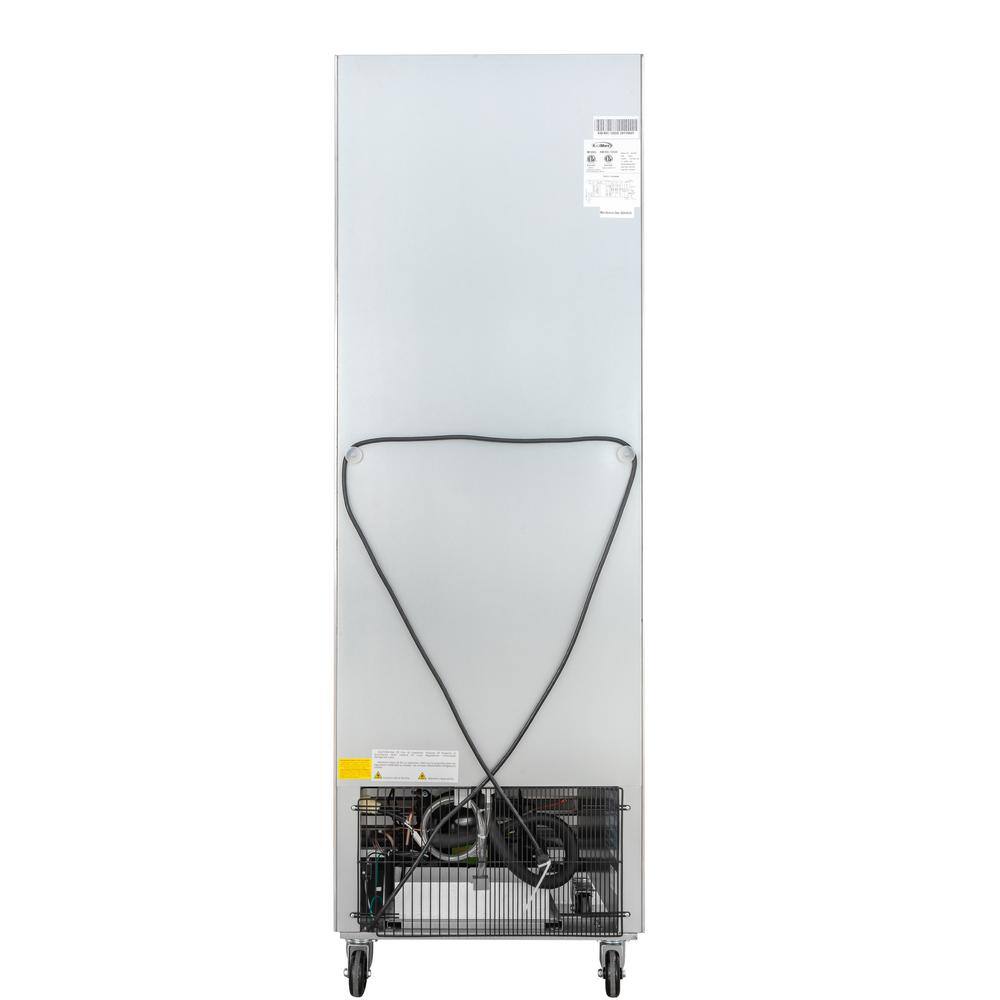 27-Inch Stainless Steel Convertible Refrigerator Freezer with Glass Door