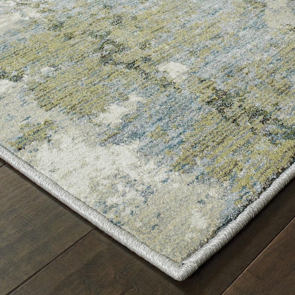 Averley Home Everette Blue Green 8 Ft, Grey Blue Green Area Rugs