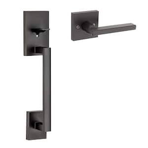 Copper Creek Craftsman Black Door Handleset with Contemporary Handle Trim  HZ2610xZL-BC - The Home Depot