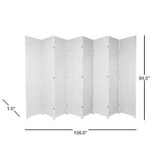 7 ft. White 8-Panel Room Divider