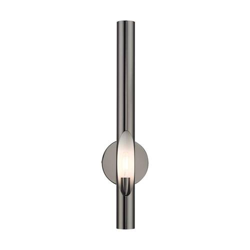 Weyfield 5.125 in. 1-Light Black Chrome ADA Tall Single Wall Sconce Wall Sconces