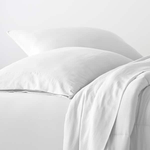 Cotton Plain Bed White Pillows