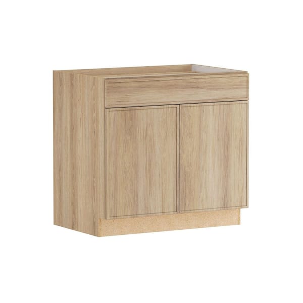 Designer Series Renly 36 in. W x 24 in. D x 34.5 in. H Assembled Slim Shaker Base Kitchen Cabinet in Sandstone