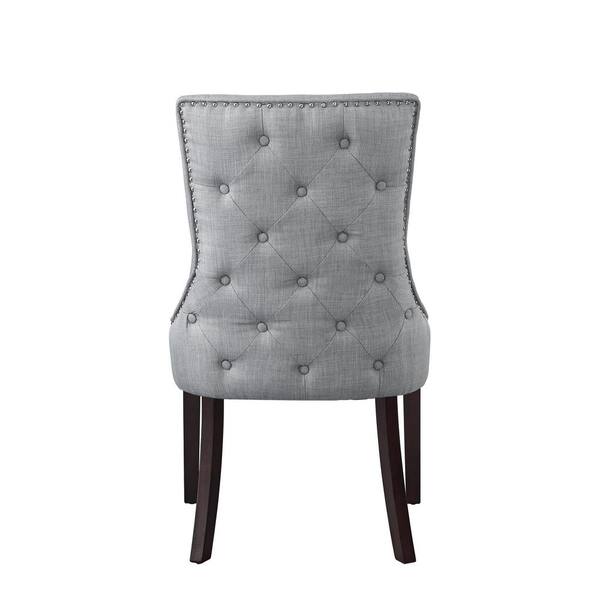 light grey linen dining chairs