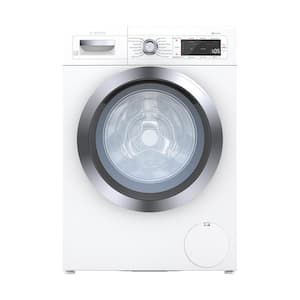 800 24 in. 2.2 cu. ft. 240-Volt White with Chrome Accents High-Efficiency Front Load Smart Washer, ENERGY STAR