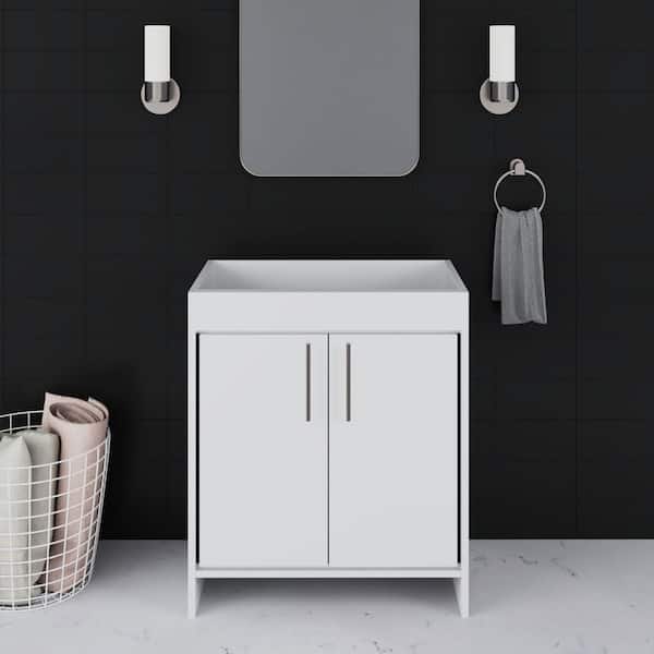 VOLPA USA AMERICAN CRAFTED VANITIES Villa 30 in. W x 18 in. D Bathroom Vanity Cabinet Only in White