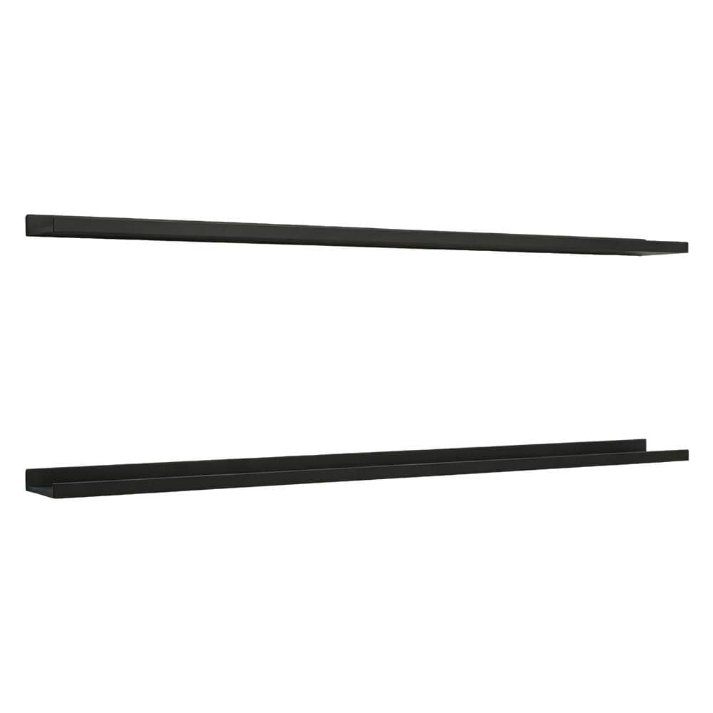 55.1 in. W Black Decorative Floating Shelves Wall Mounted Set of 2 price history on PriceWatchPro