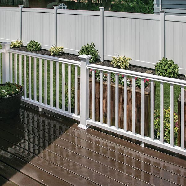 Veranda 4 in. x 4 in. x 39 in. White Traditional Fence Post Jacket