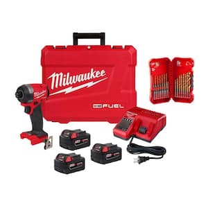 Milwaukee M18 FUEL 18V 1/4 in. Hex Impact Driver Kit w/ (3) 5. 0Ah