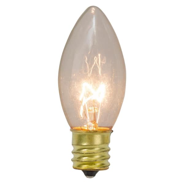 25 Pack C9 Transparent Christmas Replacement Bulbs Incandescent 