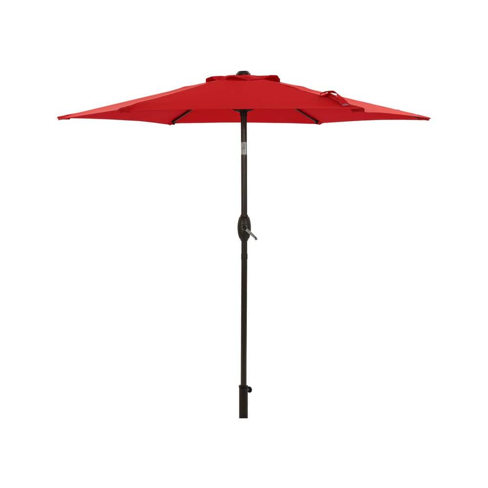 7.5 ft. Steel Market Patio Umbrella in Red