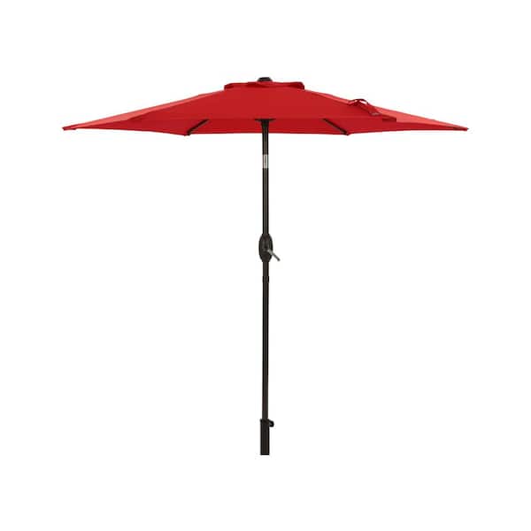 Unbranded 7.5 ft. Steel Market Patio Umbrella in Red