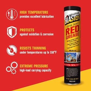 14 oz. Extra Tacky Red Grease Cartridge for Grease Gun