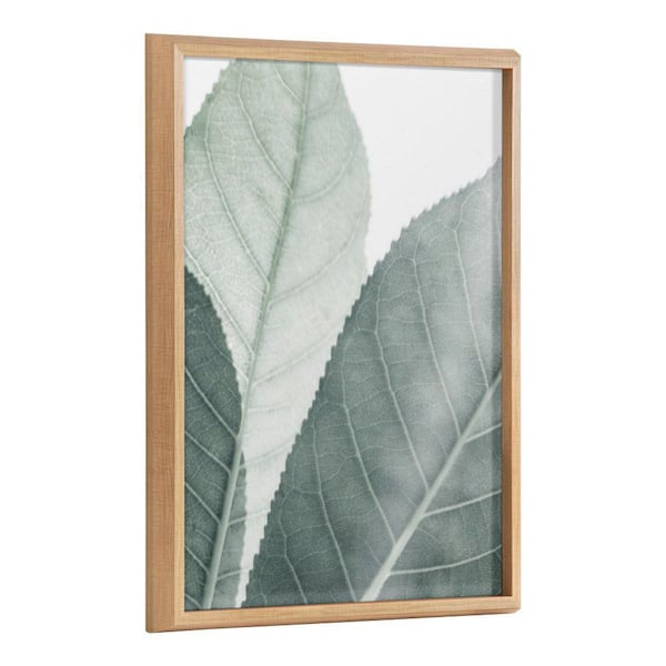 Blake Modern Green Leaf Botanical by the Creative Bunch Studio Framed Glass Art Print 24 in. x 18 in.