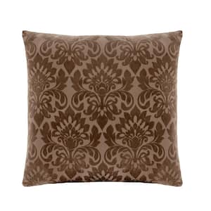 Sutton 18 in. Square Throw Pillow - Brown - 1 Pillow