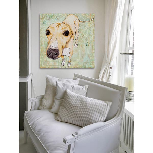 Unbranded 32 in. H x 32 in. W "Greyhound Pop Art" by Stephanie Gerace Printed Canvas Wall Art