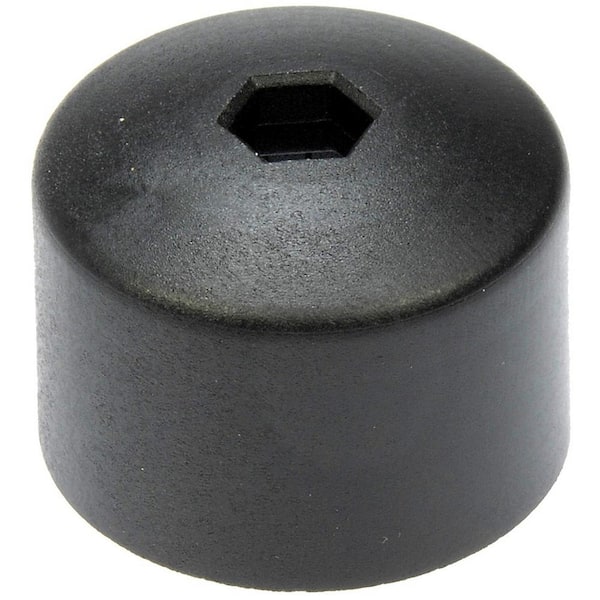 Autograde Black Wheel Nut Cover, Push Type (5-pack)
