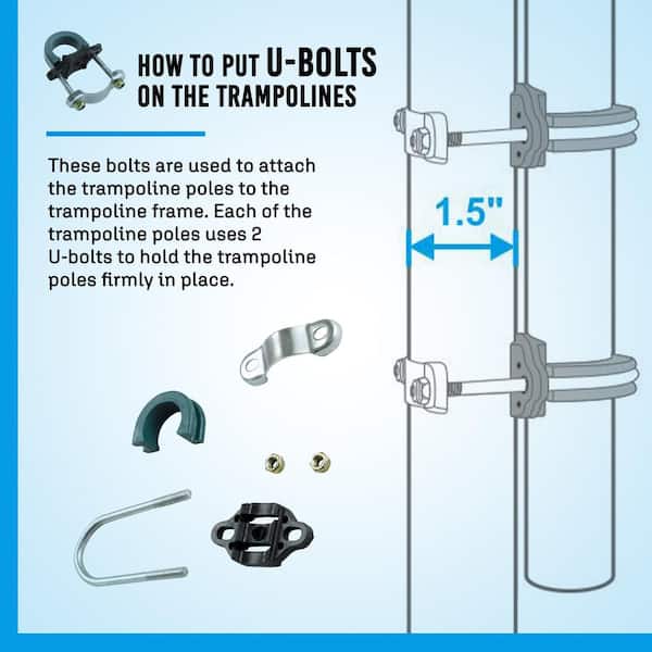 Trampoline Outdoor Podoy Trampoline Poles Replacement Enclosure