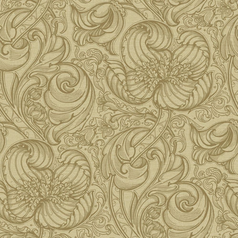 Llewelyn-Bowen Off The Wall Yellow Floral Down the Dilly Matte Finish Non-P