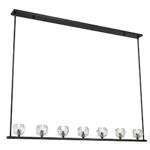 00633779095214, Aragon 7-Light Matte Black Chandelier