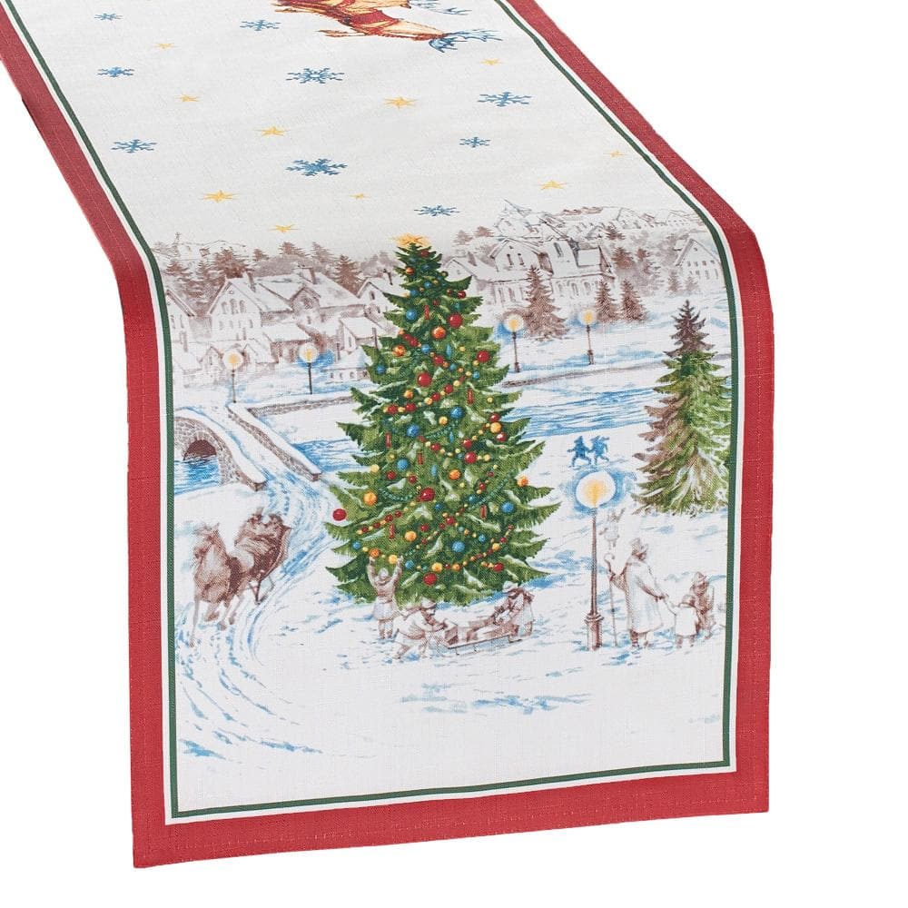 "Santa's Snowy Sleighride Table Runner, Multicolor - 13""W x 70""L" price history on PriceWatchPro