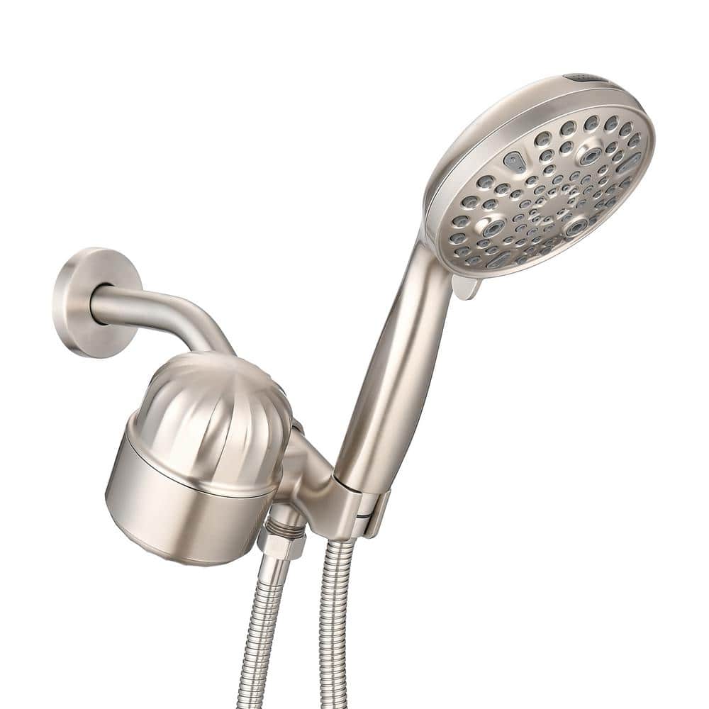 10-Spray Wall Mount Handheld Shower Head 2.0 GPM with Filtered in Brushed Nickel price history on PriceWatchPro