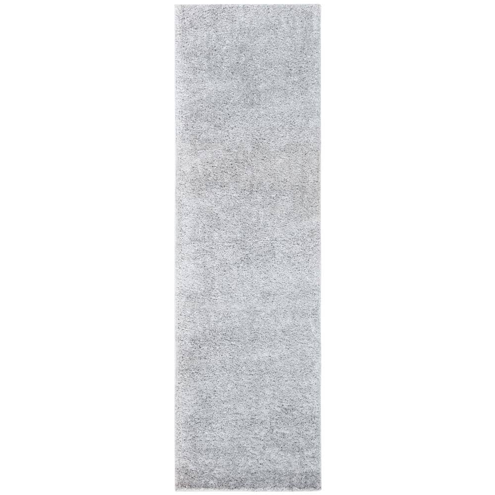 August Shag Silver 2 ft. x 12 ft. Solid Runner Rug price history on PriceWatchPro