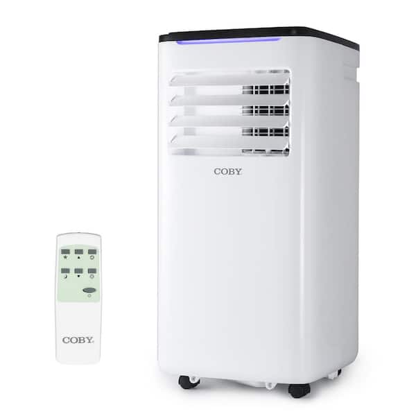 Coby CBPAC 7100(DOE) BTU Portable Air Conditioner 450 Sq. Ft. without Heater with Dehumidifier with Remote in White