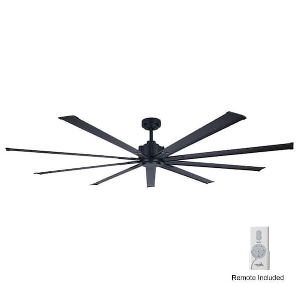 Xtreme 72 in. Indoor Coal Black Downrod Mount Windmill Ceiling Fan with Remote Control