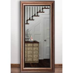 Oversized Black/Copper Wood Classic Mirror (65.5 in. H X 32 in. W)