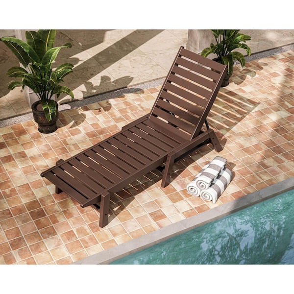 POLYWOOD Grant Park Mahogany Chaise Lounge