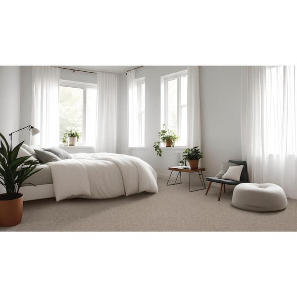 Vacation Seashell Brown 42 oz. SD High Performance Polyester Texture Carpet - Installation Required