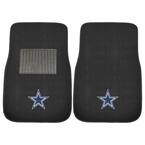 NFL Dallas Cowboys 2-Piece 17 in. x 25.5 in. Carpet Embroidered Car Mat