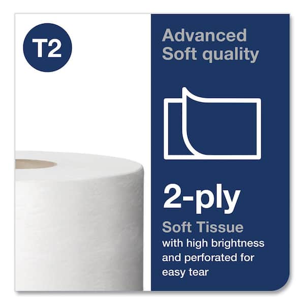 TORK Advanced Mini-Jumbo Roll Toilet Paper, Septic Safe, 2-Ply