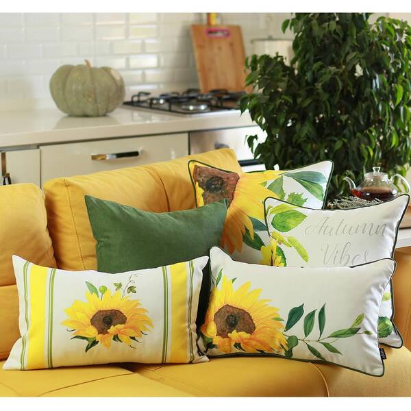 Set Of 4 Square Autumn Vibes Sunflower Pillow Covers Set Of 4 Square Autumn Vibes Sunflower Pillow Covers