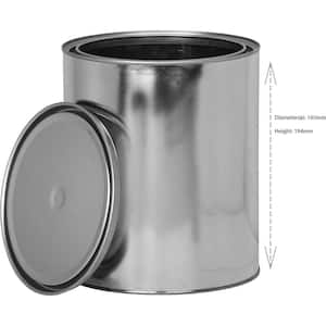 1-Gal. Silver Paint Bucket, Paint Can with Lid and Handle (Pack of 6)