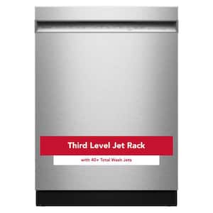 24 in. Front control Built-In Tall Tub 41 dBA Dishwasher in PrintShield Stainless with 40+ Total Wash Jets