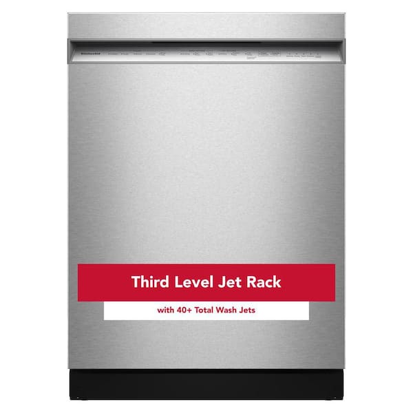 24 in. Front control Built-In Tall Tub Dishwasher in PrintShield Stainless with 40+ Total Wash Jets