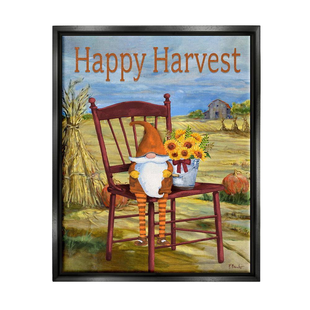 Happy Harvest Country Gnome by Paul Brent 1-Piece Floater Frame Graphic Print Nature Poster Art Print 21 in. x 17 in. price history on PriceWatchPro
