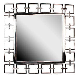 18.5 in. W x 1 in. H Metal Frame Silver Wall Mirror