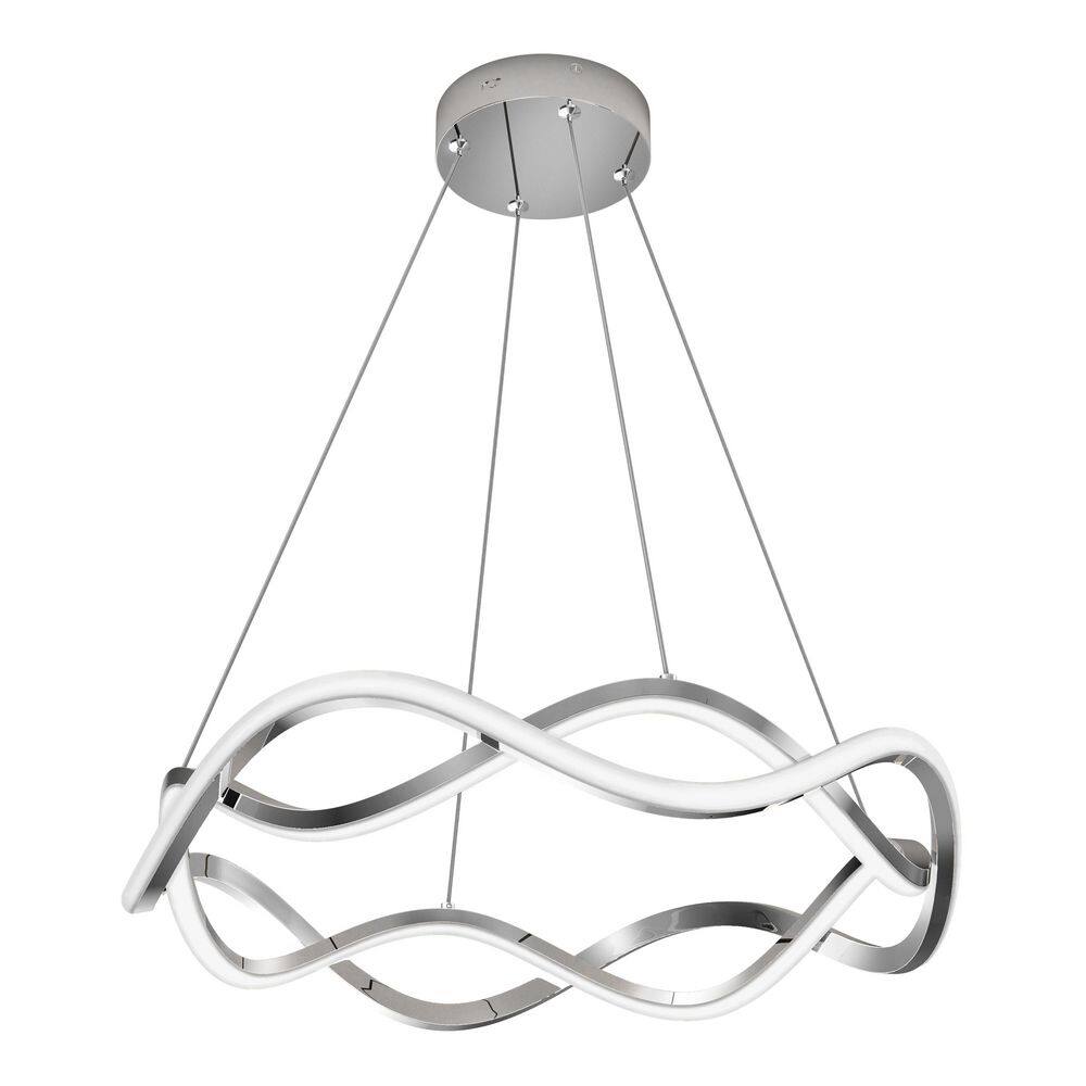 Vanora 27-Watts 1-Light Chrome Integrated LED 5CCT Selectable White Technology Pendant Light price history on PriceWatchPro