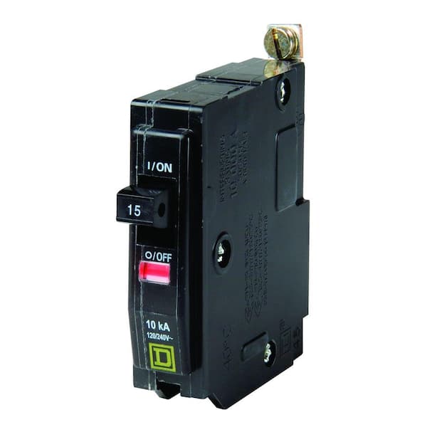 Square D QO 15 Amp Single-Pole Bolt-On Circuit Breaker QOB115 - The ...