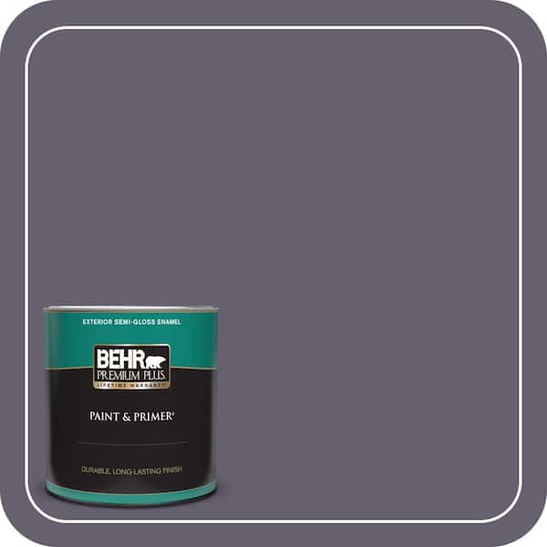 BEHR PREMIUM PLUS 1 qt. #N560-6 Fashionista Semi-Gloss Enamel Exterior Paint & Primer