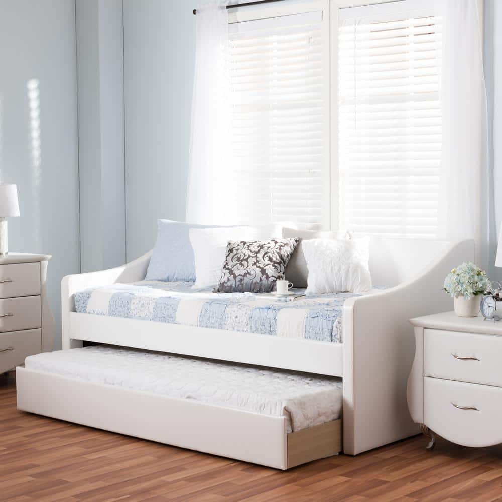 Barnstorm Contemporary Beige Fabric Upholstered Twin Size Daybed - thumbnail 8