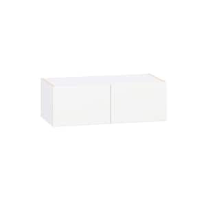 Timberline 30 in. W x 14 in. D x 10 in. H Assembled Slab Wall Bridge Kitchen Cabinet in Bright White