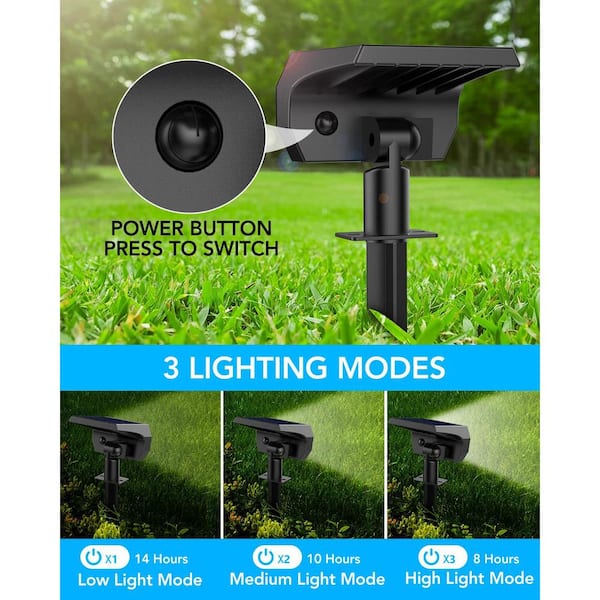 Luz de colores, Lámpara solar LED de exterior, 18 chips, para jardín