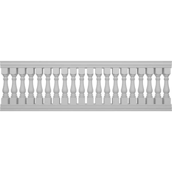 Ekena Millwork Fiberthane Bradford Balustrade 132 in. L x 42 in. H Fiberglass Railing Kit