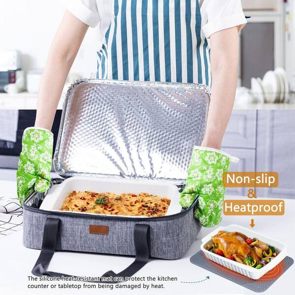 Lynzavix Insulated Double-Decker Carrier Set Gray Expandable