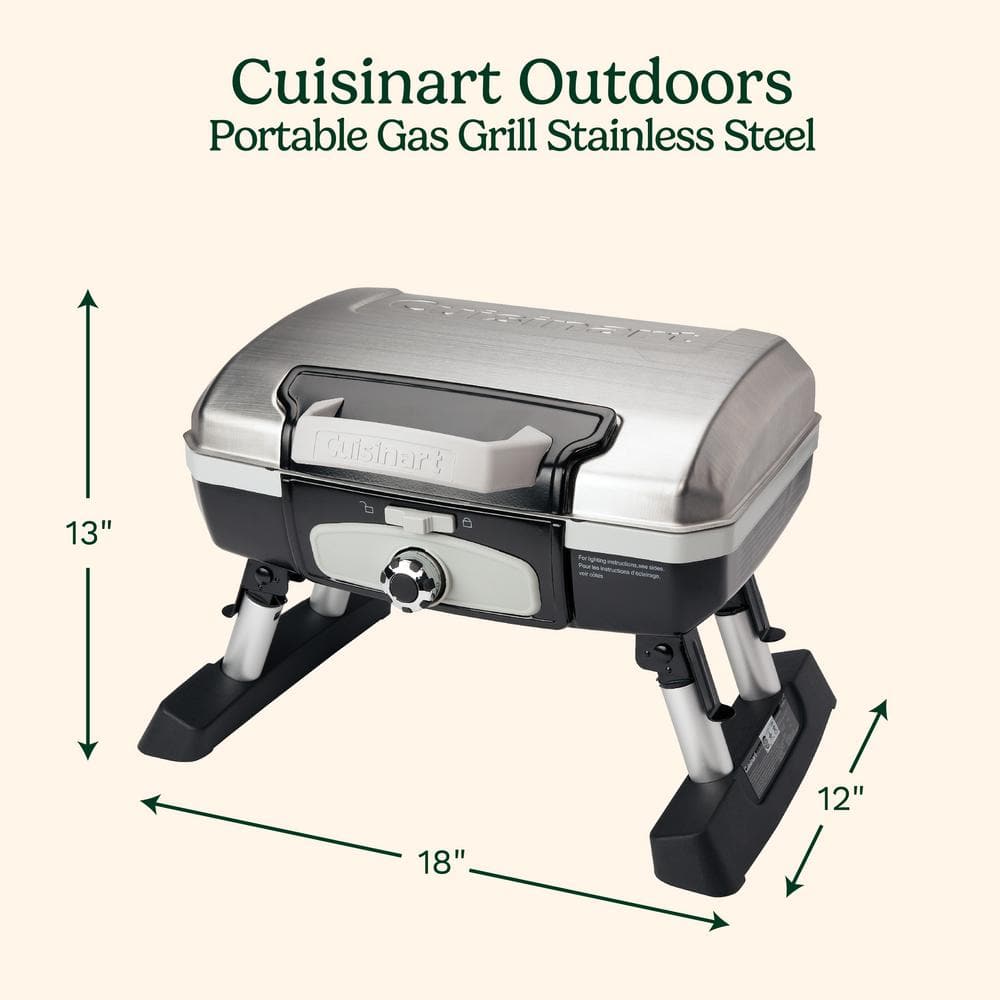 Compact Stainless Steel Portable Propane Gas Grill