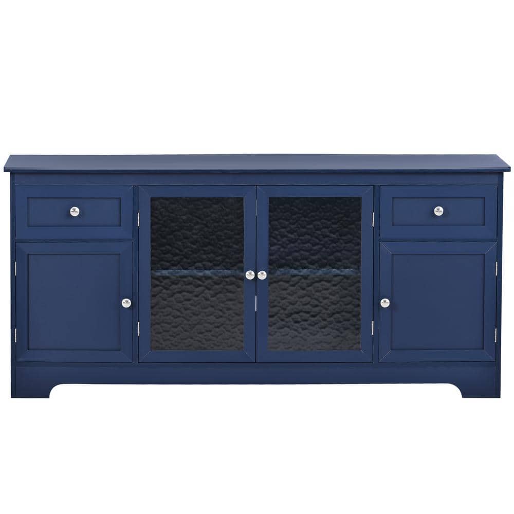 59 in. Navy TV Stand Fits TV's up to 65 in. With 2Doors Adjustable